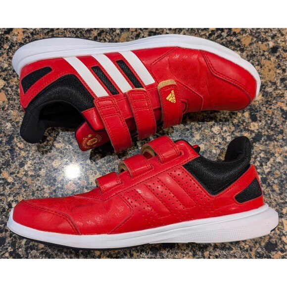 Adidas Manchester United Red MUFC Hyperfast Shoes Soccer size - Youth Boy 6.5Y - Picture 6 of 16